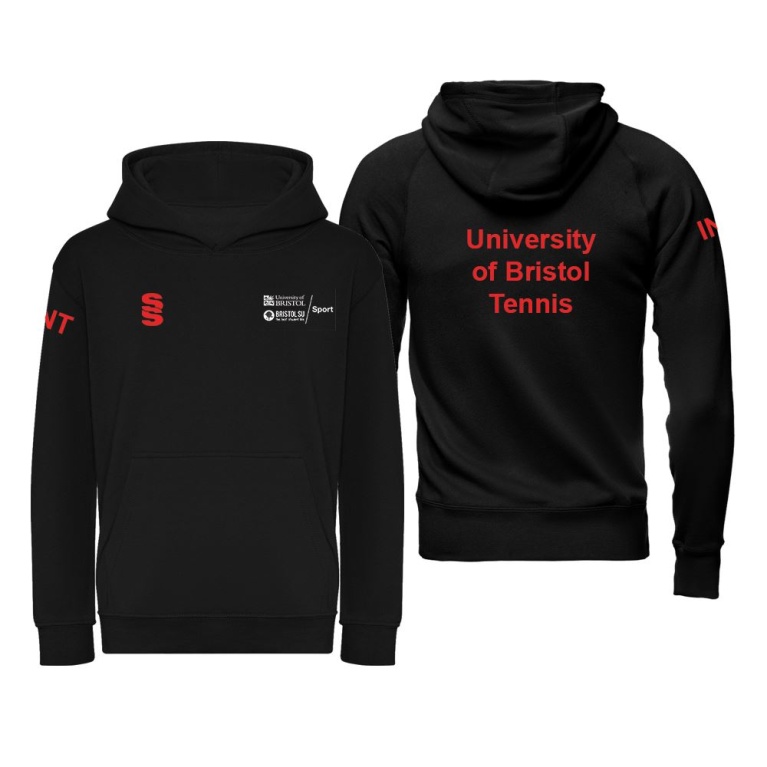 University of Bristol - Tennis - ORGANIC OVERHEAD HOODY - BLACK - Junior