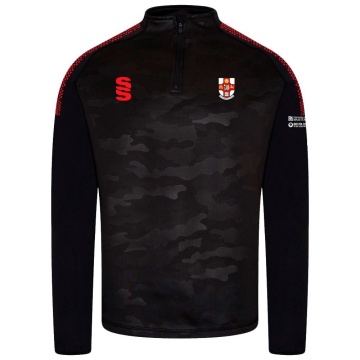 Women's Camo 1/4 Zip Performance Top : Black