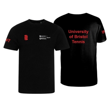 University of Bristol - Tennis - ORGANIC T-SHIRT - BLACK